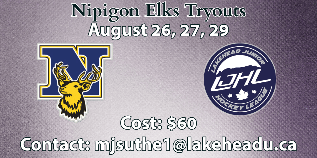 Nipigon Elks announce tryout dates